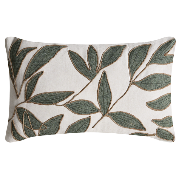 Dekokissen mit Blattmuster