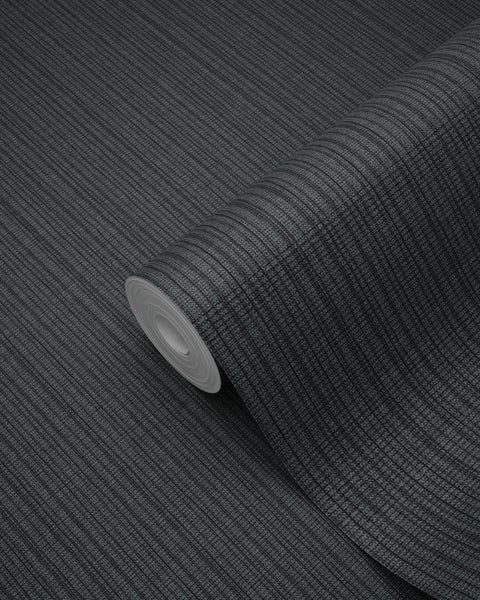 Origin Wallcoverings Tapete Gewebeoptik Dunkelgrau - 0,53 x 10,05 m - 347625