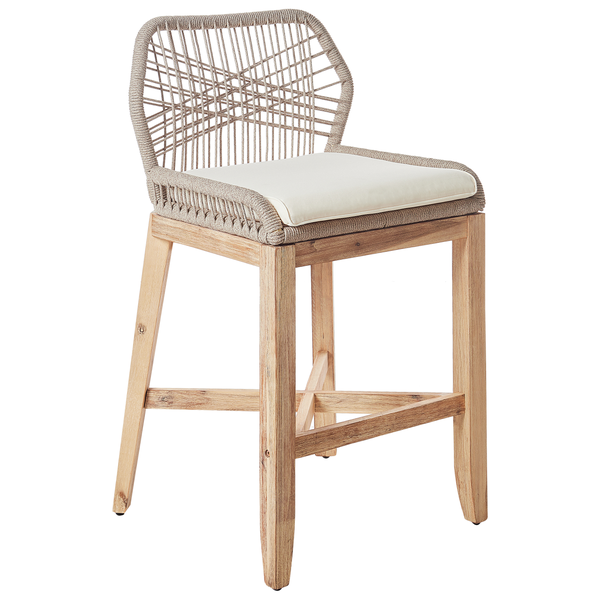 Garten-Barhocker 2er Set TALAMONE Akazienholz Beige