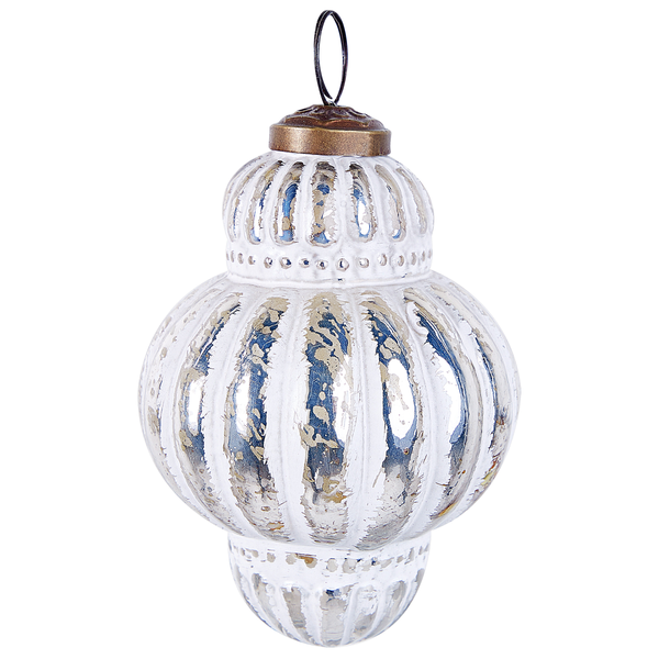 Weihnachtskugel 6er Set CREMEUX Glas Silber