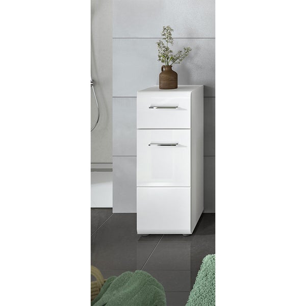 Ice Badschrank 1 Schublade 1 Tür weiß Hochglanz. 30 X 30 X 80 cm