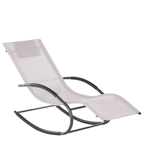 Schaukel-Sonnenliege CARANO II Metall Beige