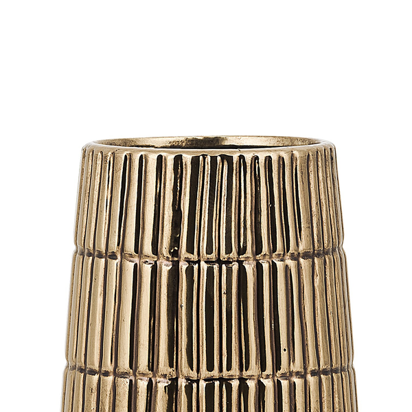 Dekovase QANAWAT Steinzeug 22 cm Gold