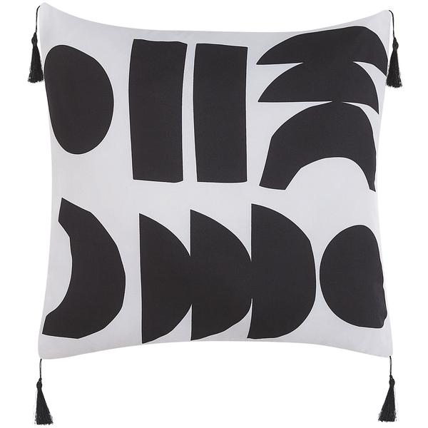 Dekokissen 2er Set LIRIOPE 45 x 45 cm Schwarz / Weiß Geometrisches Muster