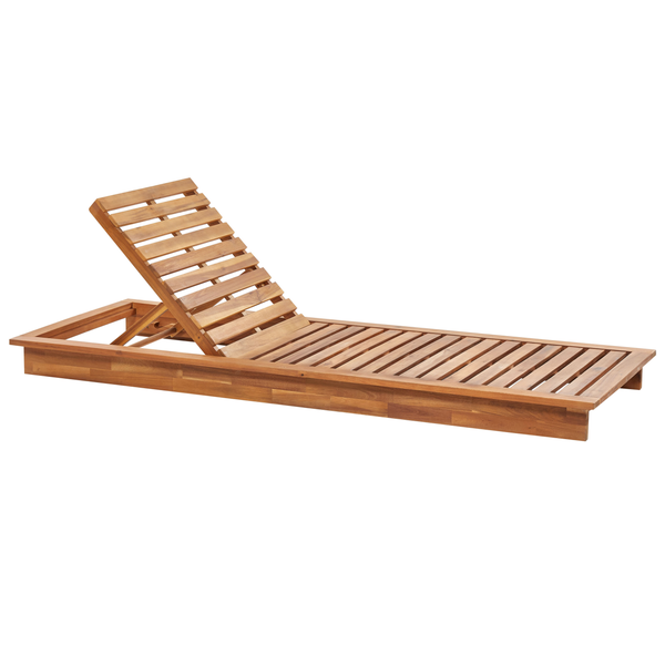 Sonnenliege mit Kissen GRANARI Akazienholz Braun