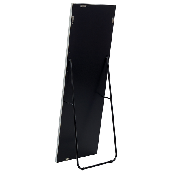 Standspiegel LOCRONAN 150 cm Kunstleder Hellgrau