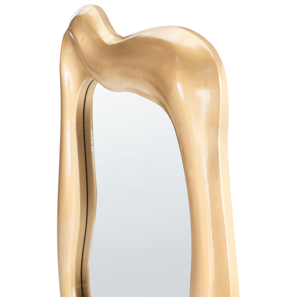 Detailansicht eines Spiegels mit geschwungenem Rahmen