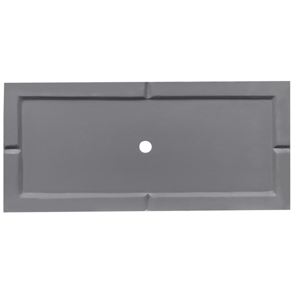 Aufsicht auf Waschbecken aus Keramik mit Hahnloch