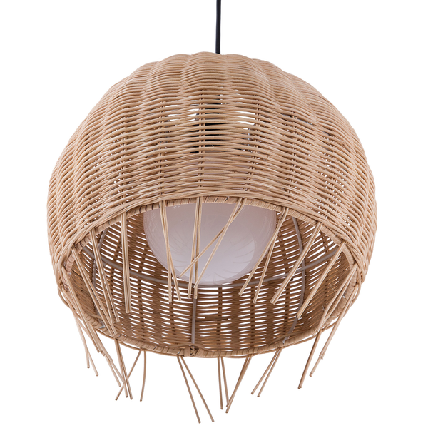 Hängeleuchte Rattan natürlich Kugelform DRINO