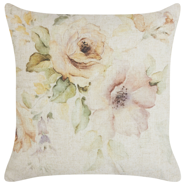 Dekokissen 2er Set ZAHRIYE 45 x 45 cm Beige Blumenmuster
