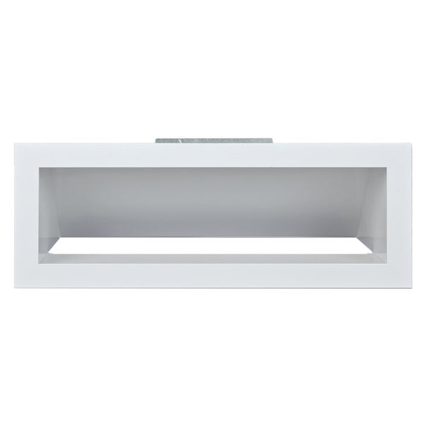Rechteckige Wandeinbauleuchte für den Innenbereich aus Metall.