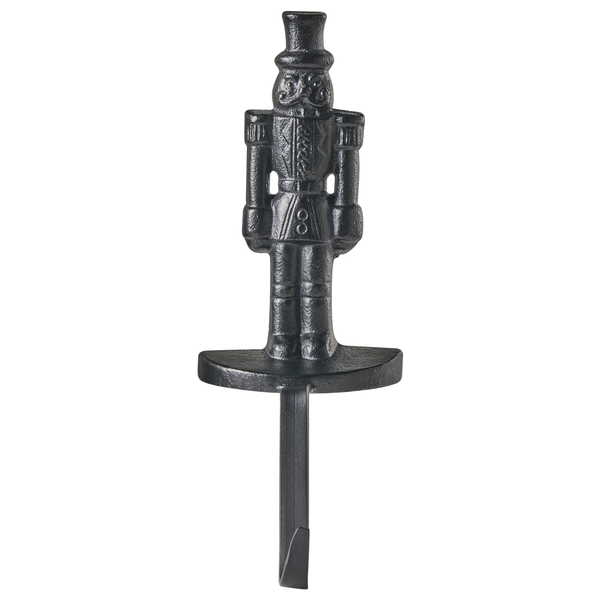 Weihnachtsstrumpfhalter Nussknacker aus Metall