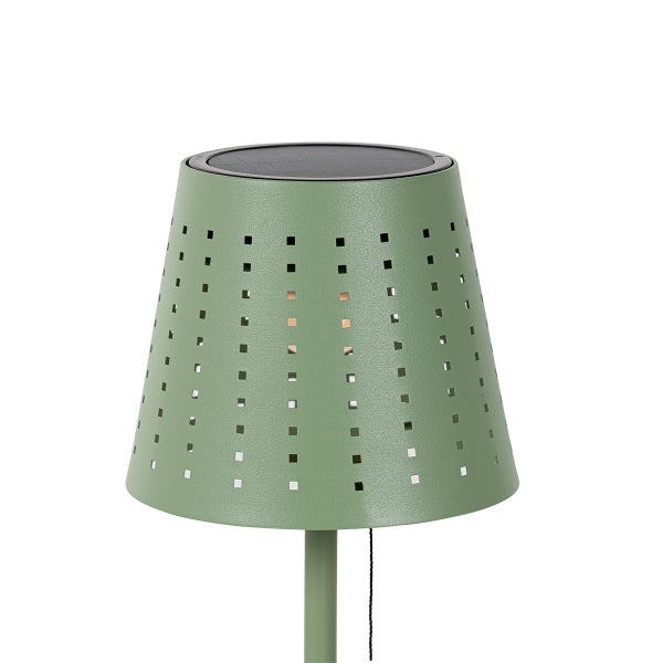 Outdoor-Tischleuchte grün inkl. LED 3-stufig dimmbar wiederaufladbar und Solar - Ferre