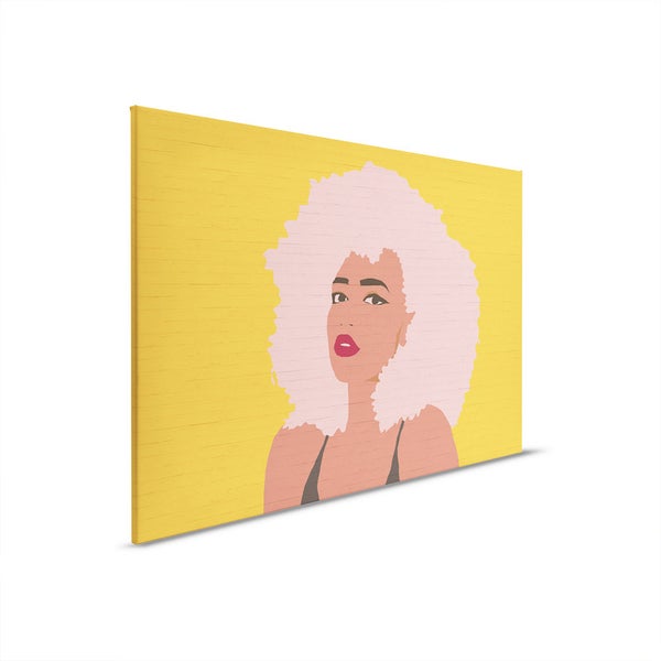 Illustration einer Frau auf Leinwand