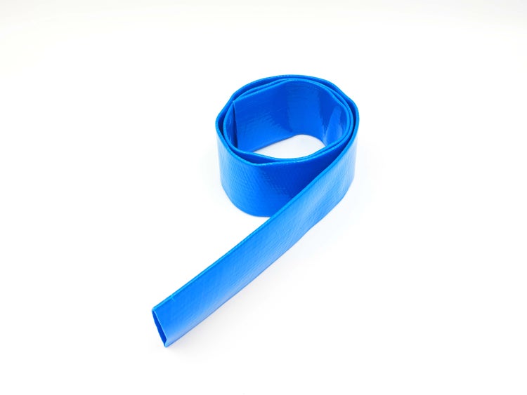 1 1/4 Zoll | 32 mm - Meterware - PVC Flachschlauch - Bauschlauch - Industrieschlauch - blau