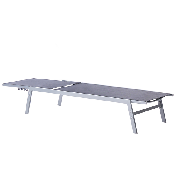 Sonnenliege mit Stoffbezug und verstellbarer Rückenlehne