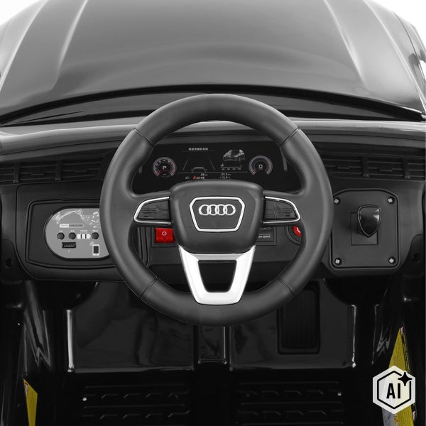 Lenkrad für Kinder Elektroauto mit Audi Logo und integriertem Armaturenbrett