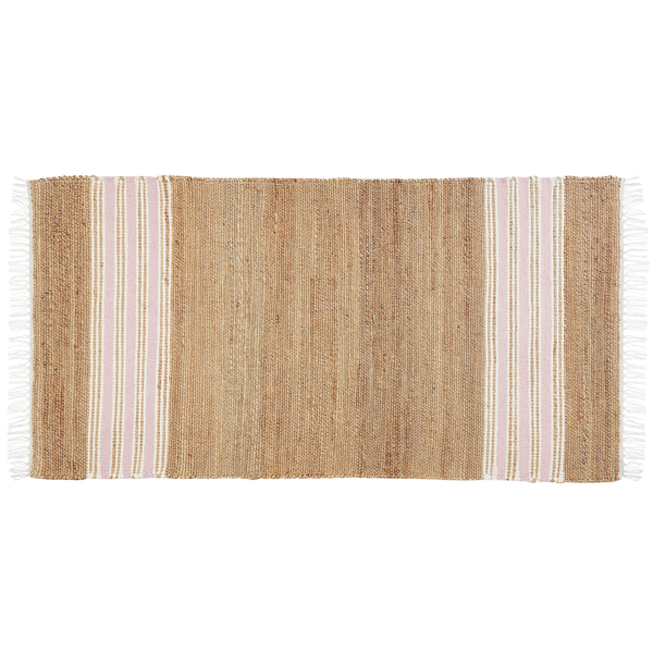 Teppich MIRZA Pastellrosa 80 x 150 cm Jute