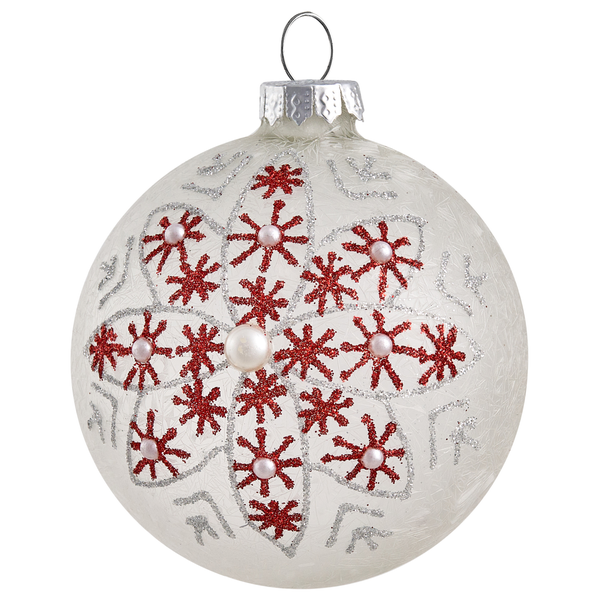 Weihnachtskugel mit Sternmuster