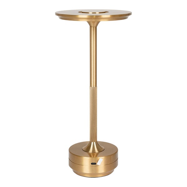 Lyneham Tischlampe LED wiederaufladbar Messing Dekor. 13 X 13 X 29 cm