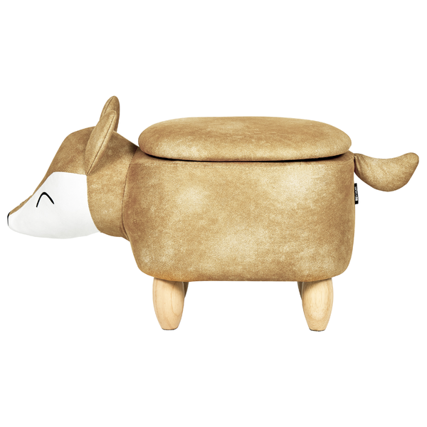 Hocker in Form eines Fuchses mit Stauraum