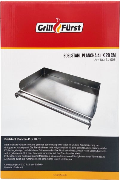 Grillfürst Edelstahl Plancha / Grillplatte