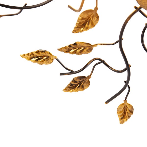 Vintage Deckenlampe schwarz mit Gold 50 cm 3 Lichter - Foglie