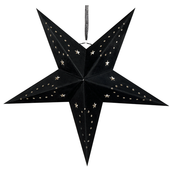 Wanddekoration 2er Set LED MOTTI Stern 60 cm Schwarz