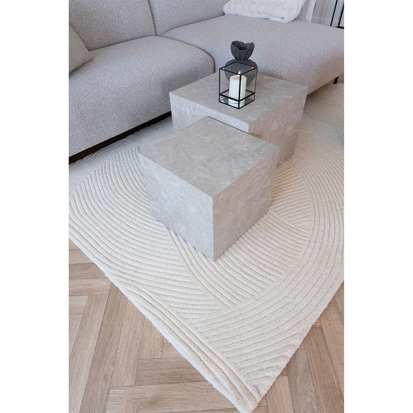 Pune Teppich handgewebt, 160x230cm rohweiß. 160 X 230 X 1 cm