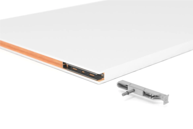 Holztürblatt Röhrenspan 735x1985mm Weißlack RAL 9010 mit Schlossfräsung passend für PremiumPocket
