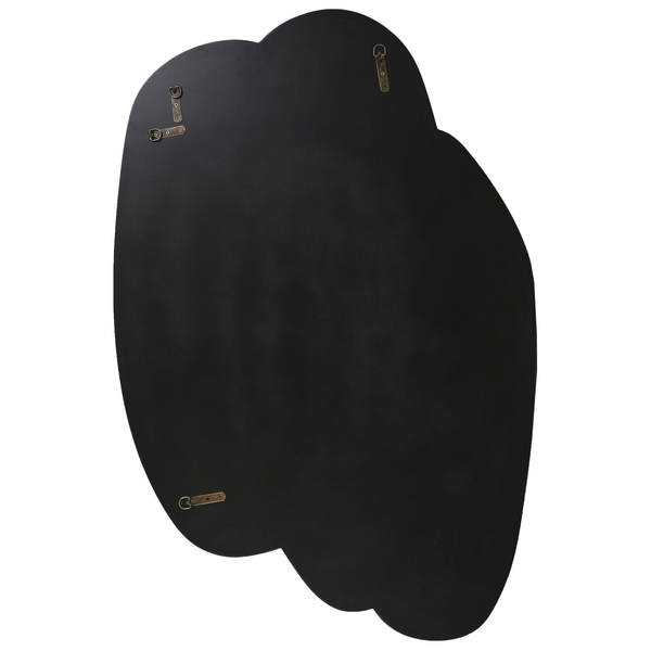 Rückseite eines Spiegels mit Montagevorrichtungen