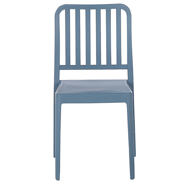 Gartenstuhl 4er Set SERSALE Kunststoff Blau