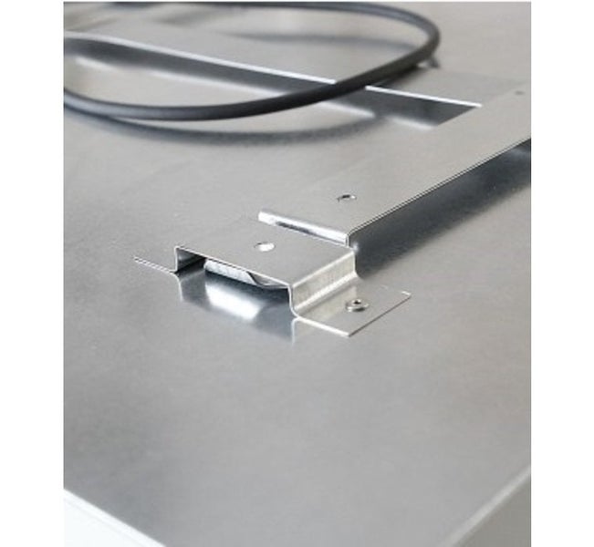 Terrassenheizer Quality Heating Stehtisch 1200 Watt Aluminium eloxiert Glasplatte rund Edelstahlbasis IP44 inkl. 360° Kippschutz hoher Wirkungsgrad