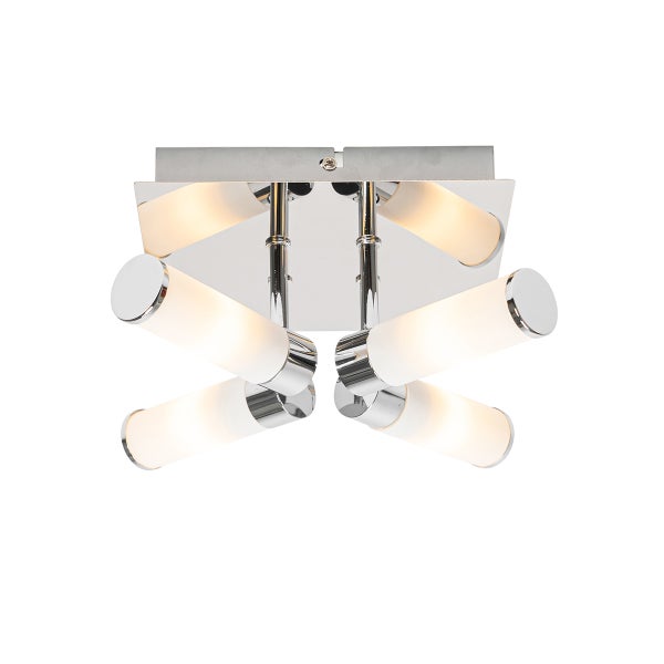 Moderne Badezimmer-Deckenleuchte Chrom 4-flammig IP44 - Bath