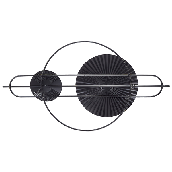 Wanddekoration aus Metall mit Kreisformen