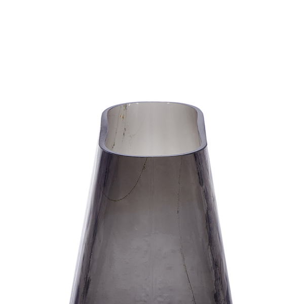 Blumenvase MITATA Glas 20 cm Grau
