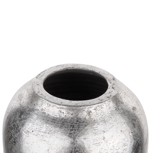 Dekovase LORCA Keramik 48 cm Silber