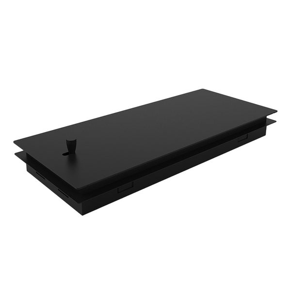Rechteckiger Einbaurahmen mit Griff für Revisionsklappe zum Einbau in Wand oder Decke