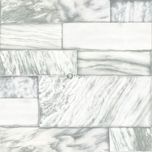 Origin Wallcoverings Tapete Marmor-Optik Crême-Weiß - 53 cm x 10.05 m - 337254