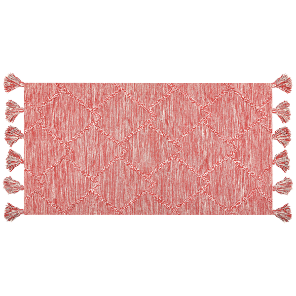 Teppich NIGDE Rot 80 x 150 cm Baumwolle