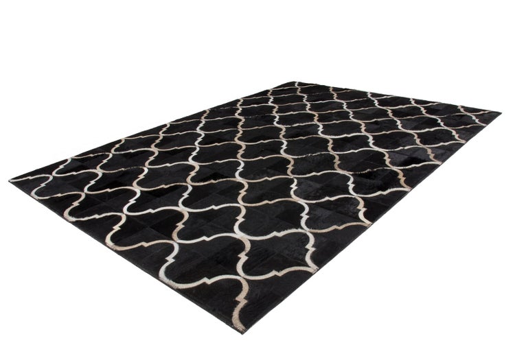 Flachflor Teppich Kehinde Schwarz Modern 120 x 170 cm