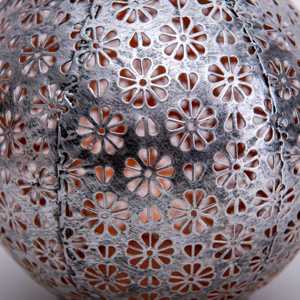 LED Deko-Solarleuchte L/B: 18cm silber