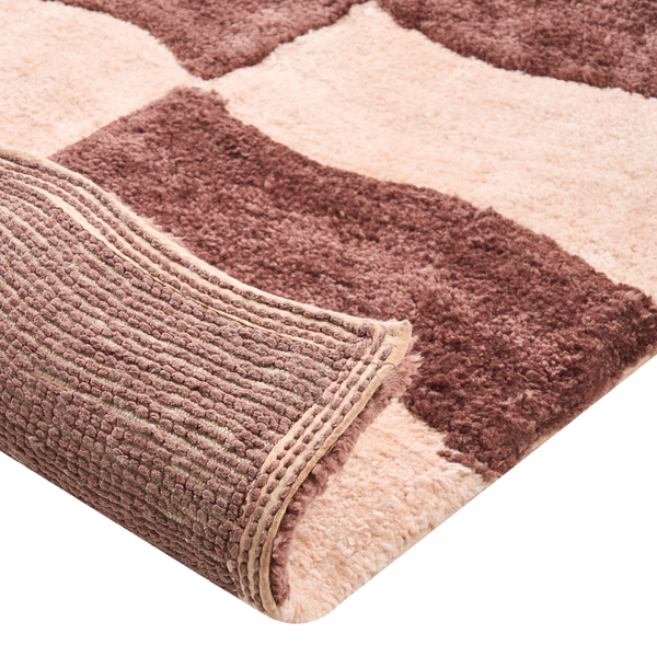 Rechteckiger Badteppich mit geometrischem Muster