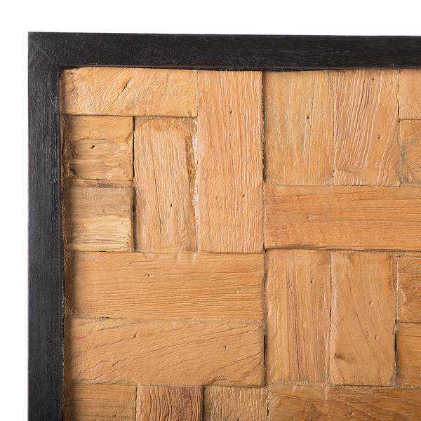 Wandobjekt TOLUCA Teakholz 40 cm Braun