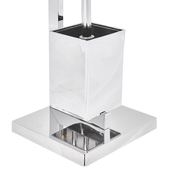 Halter für Toilettenpapier und Bürste ULAPES Metall Silber