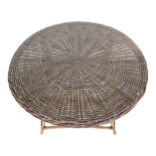 Larisa Gartentisch Ø120cm Glas kubu,grau. 120 X 120 X 77 cm