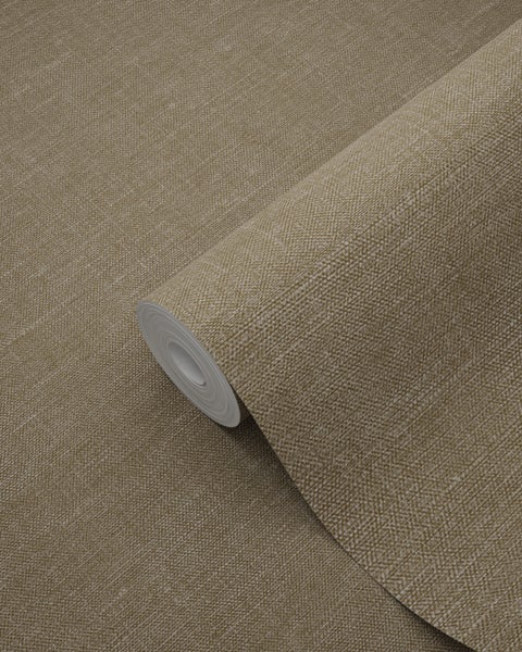 Origin Wallcoverings Tapete Leinen-Optik Beigebraun - 53 cm x 10.05 m - 347862
