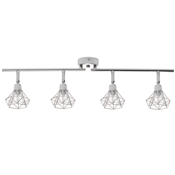 Strahler 4-flammig ERMA verstellbar Metall Silber