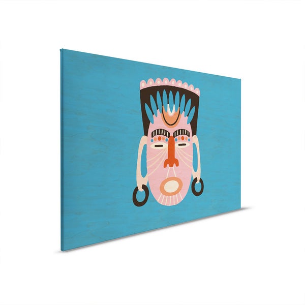 Illustration einer afrikanischen Maske auf Leinwand