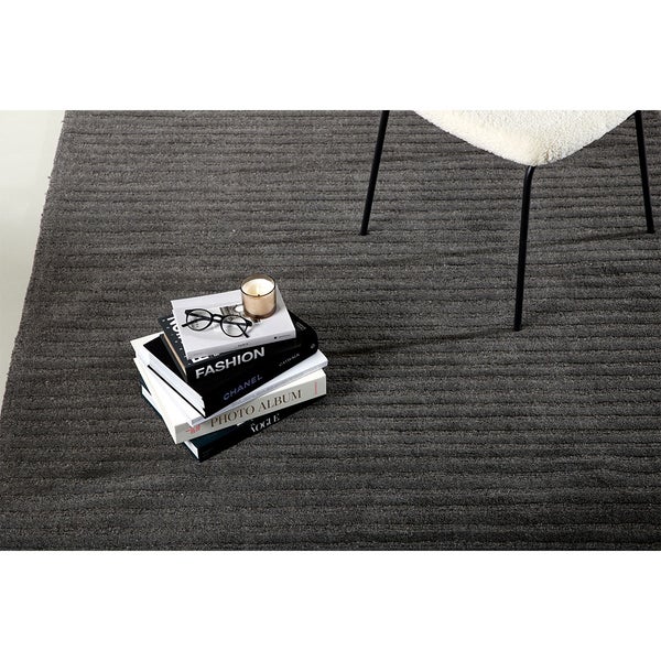 Milton Teppich 300x202cm dunkel grau. 202 X 300 X 2 cm